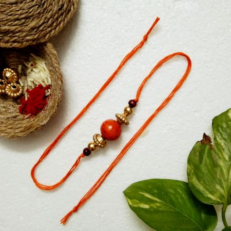 Traditional Rakhi with Acrylic Beads, Wooden